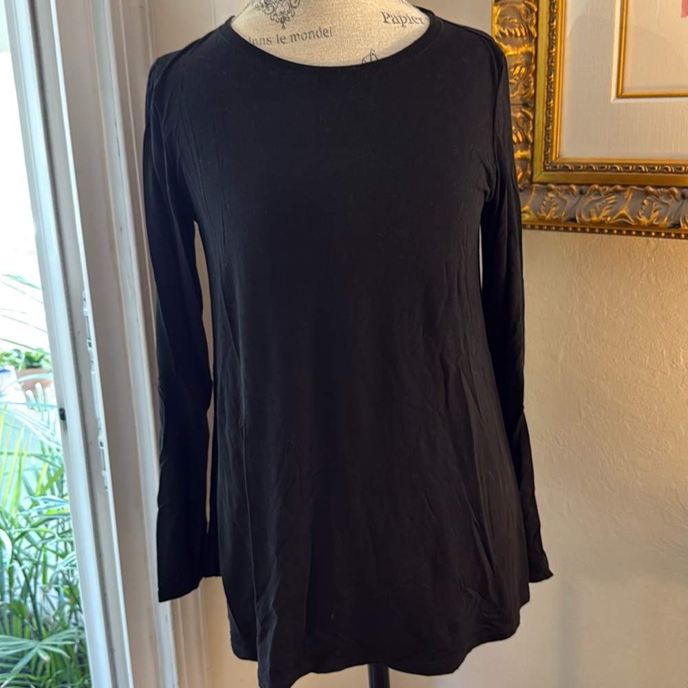 Eileen Fisher Classic Black Long Sleeve Top